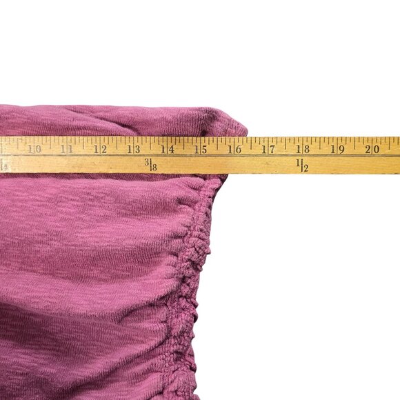 Free People Boulevard Tube Top XL Dusty Rose Strapless Ruched Boho Festival - Picture 7 of 11